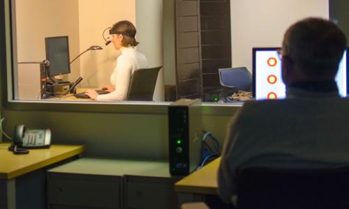 Conducting human-focused experiment in Information eXperience Lab.