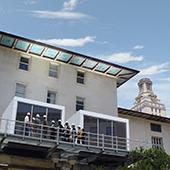 Building on UT campus employing sustainable design.