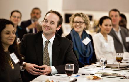 Executive students in classroom.