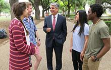 Greg Fenves with students