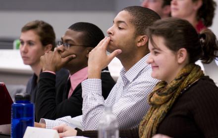 LBJ students in class.