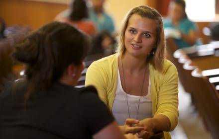School of Social Work class wtih Mary Velasquez.